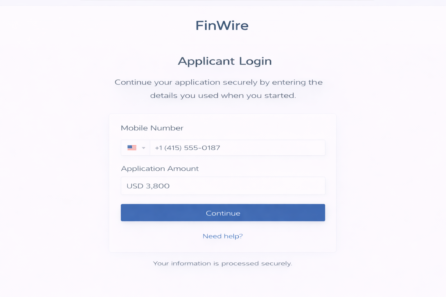 Applicant Login